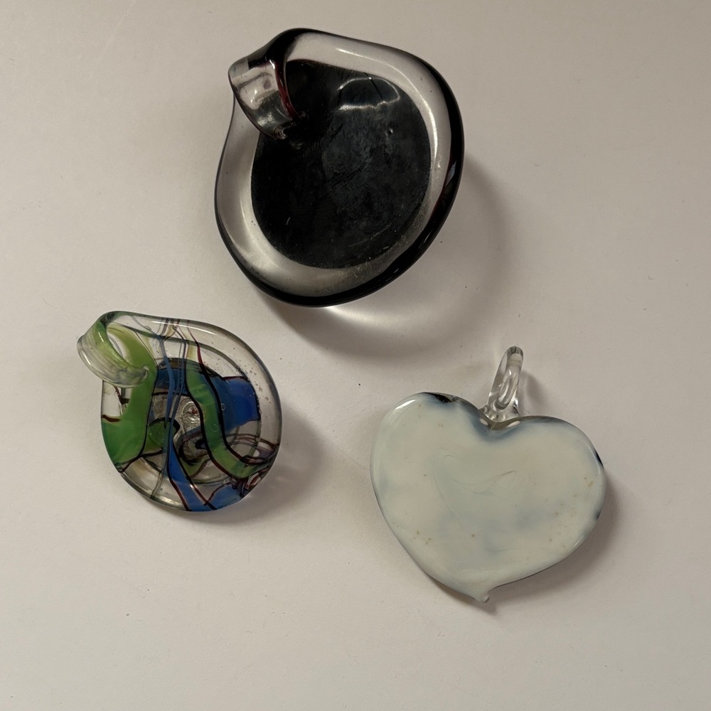 Handmade Glass Pendant Lot - Multicolor Artistic Teardrops & Abstract Shapes - Picture 7 of 9